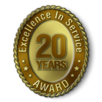 Excellence in Service - 20 Year Award